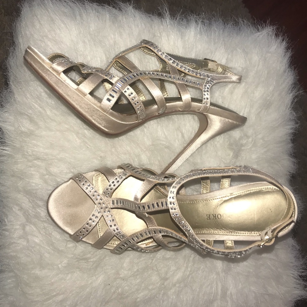 Champagne Studded Heels